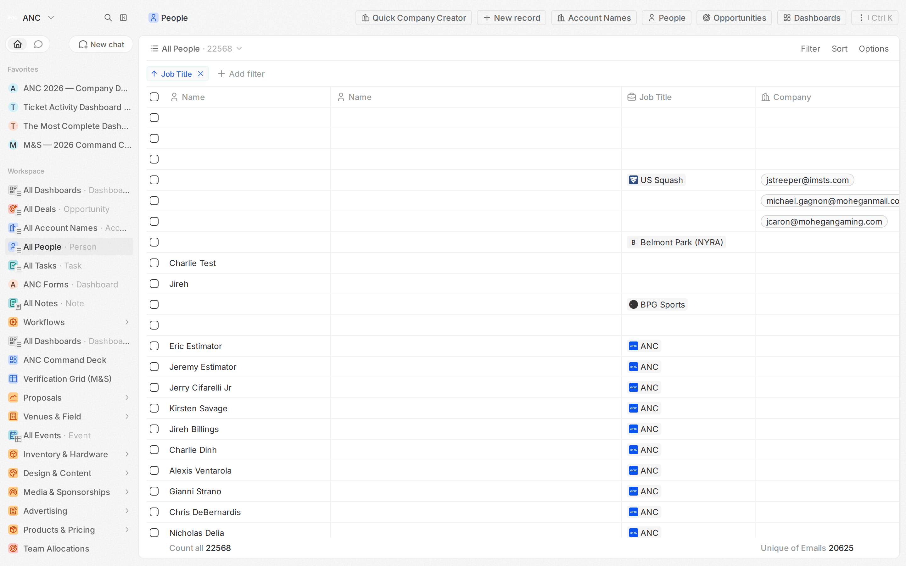Media & Sponsorship — CRM view